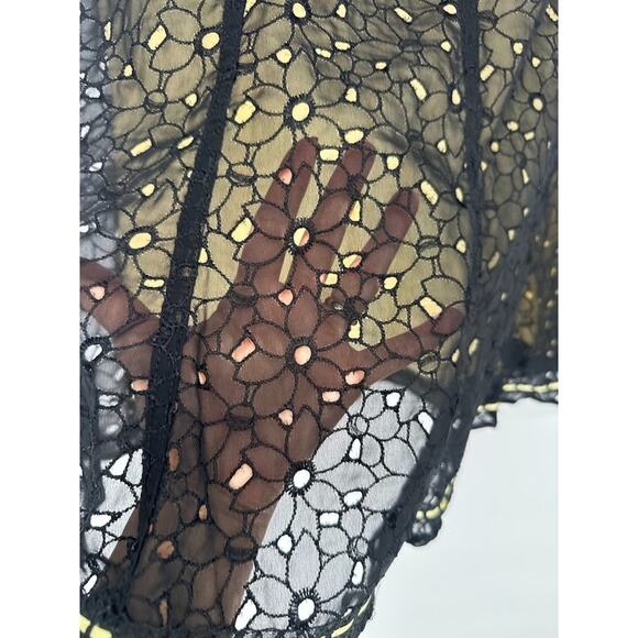 Vtg For Joseph Size 6 Black Lace Skirt Knee Length A Line Whimsigoth Dark Fairy - Picture 4 of 10